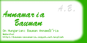 annamaria bauman business card